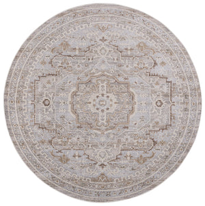 Safavieh Miranda Low-Profile Transitional Runner Rug In Beige Grey-Ivory With Subtle Medallion Pattern, Durable Power-Loomed Turkey 2'-0" x 8'-0" MRD300B-28