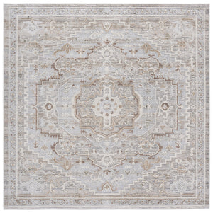 Safavieh Miranda Low-Profile Transitional Runner Rug In Beige Grey-Ivory With Subtle Medallion Pattern, Durable Power-Loomed Turkey 2'-0" x 8'-0" MRD300B-28