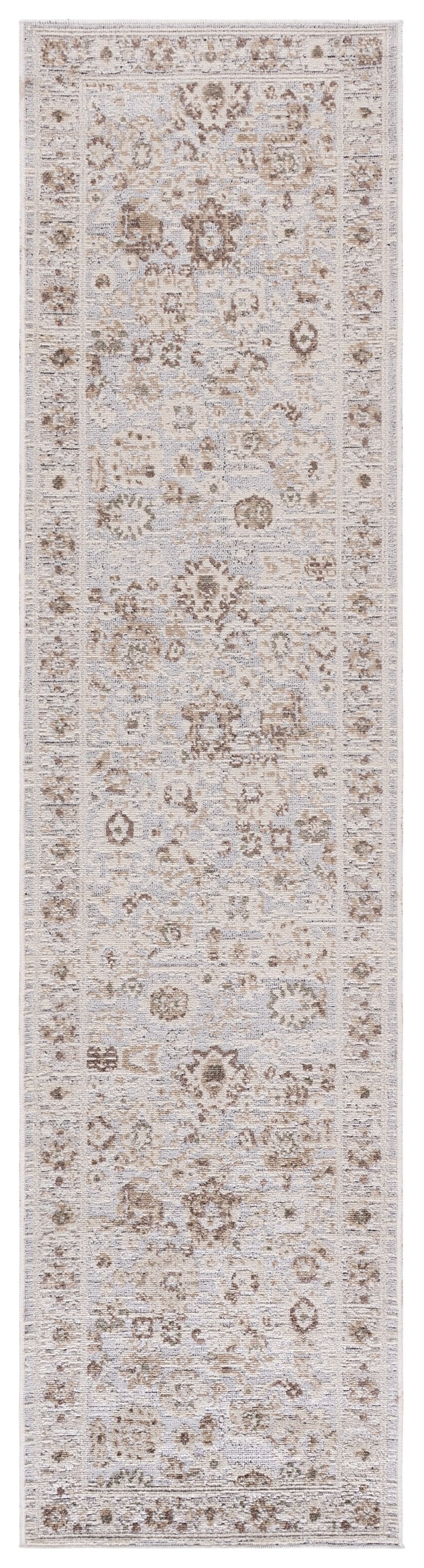 Safavieh Miranda Elegant Round Grey Ivory Beige Rug — Low-Profile Power-Loomed Turkish Transitional DéCornpm 6'-6" x 6'-6" MRD302F-7R