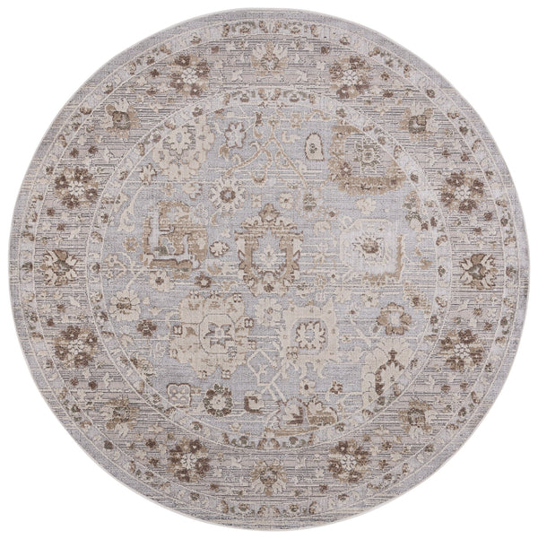 Safavieh Miranda Elegant Grey & Ivory Beige Area Rug — Low-Profile Power-Loomed Turkish Floral Transitional (98) 8'-0" x 10'-0" MRD302F-8