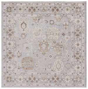 Safavieh Miranda Transitional Runner Rug In Grey Ivory Beige — Low-Profile Floral Motif, Durable Turkish Weave 2'-0" x 8'-0" MRD302F-28