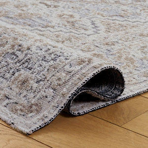 Safavieh Miranda Power‑Loomed Transitional Area Rug In Neutral Beige And Grey‑Ivory — Durable, Low‑Profile Style 5'-0" x 8'-0" MRD304B-5