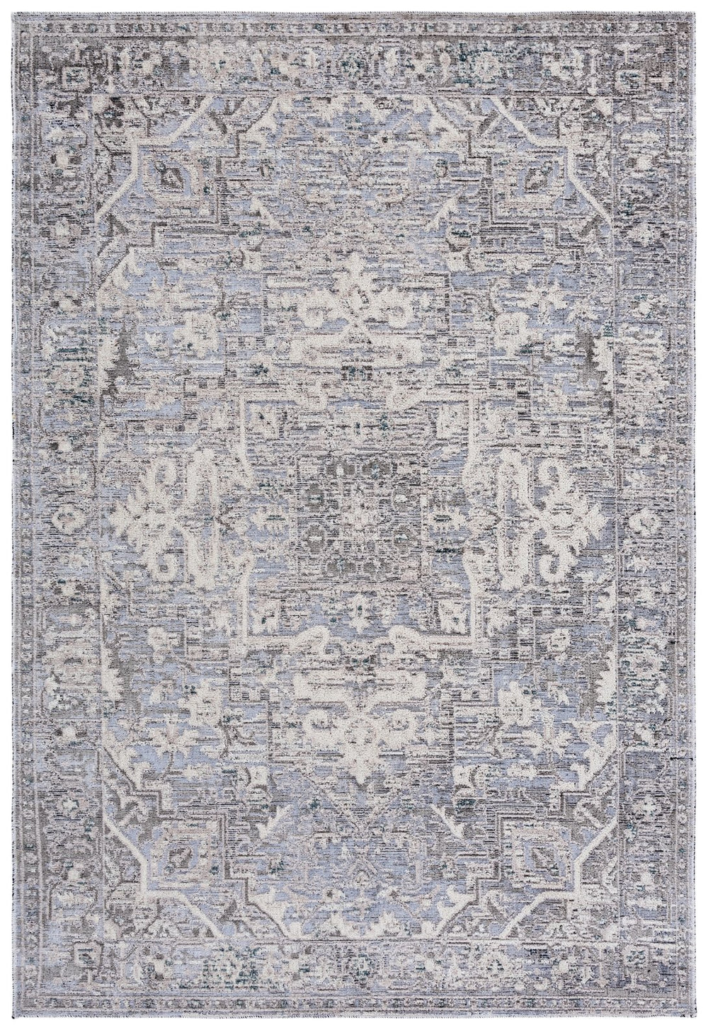 Safavieh Miranda Transitional Grey Ivory Runner With Low Pile, Durable Power-Loomed Construction, Easy Care 2'-0" x 8'-0" MRD306F-28