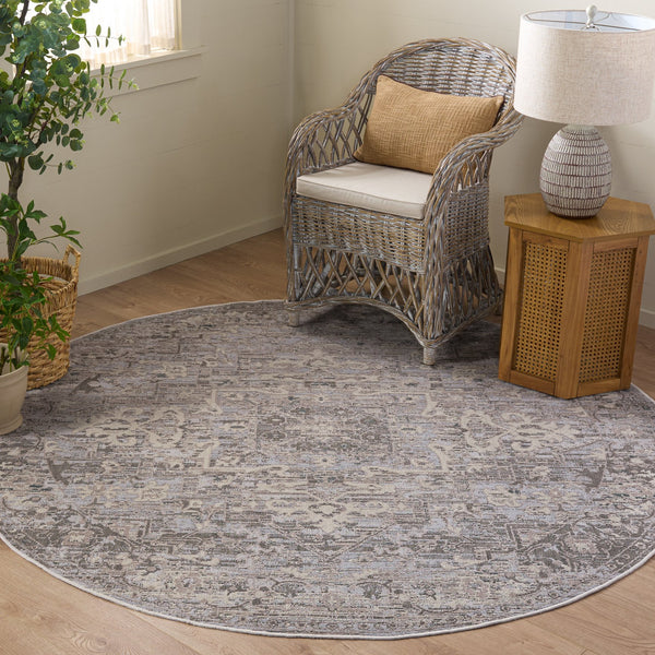 Safavieh Miranda Elegant Grey & Ivory Transitional Area Rug — Power-Loomed Turkey, Low-Profile Durable DéCor (48X72) 4'-0" x 6'-0" MRD306F-4