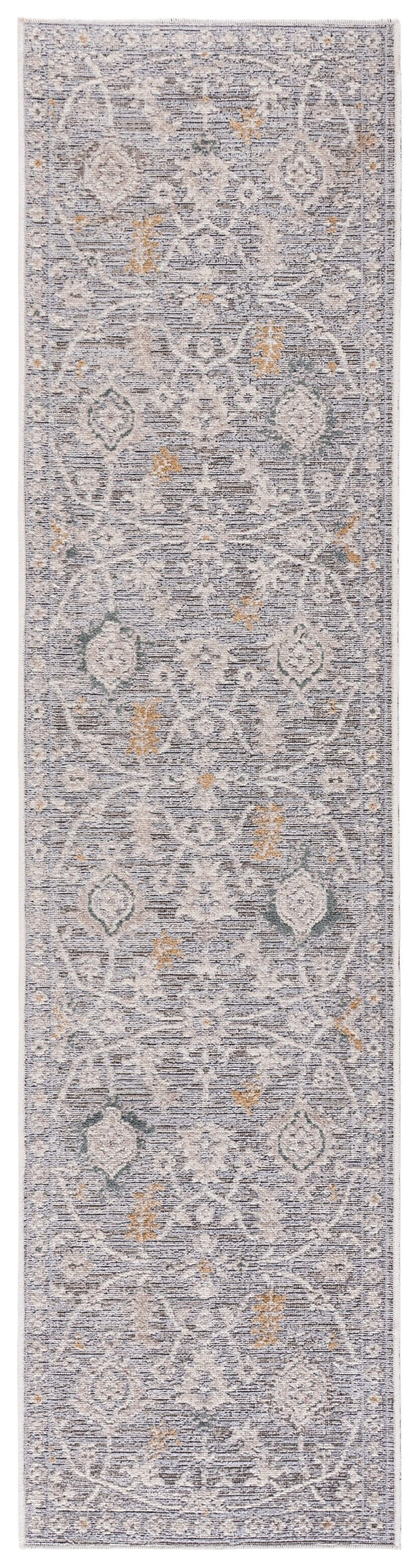 Safavieh Miranda Transitional Floral Rug In Soft Grey Ivory Beige — Power-Loomed Turkey, Low-Profile Durable Elegance 9'-0" x 12'-0" MRD308F-9