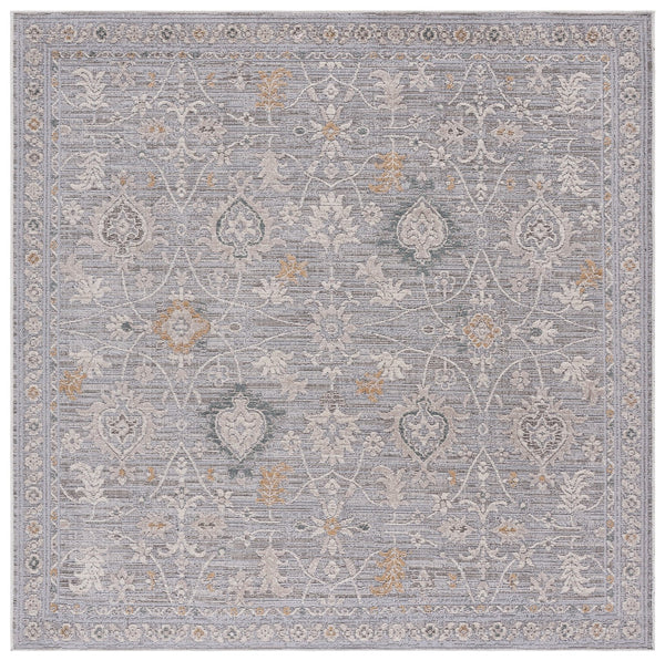 Safavieh Miranda Transitional Floral Rug In Soft Grey Ivory Beige — Power-Loomed Turkey, Low-Profile Durable Elegance 9'-0" x 12'-0" MRD308F-9