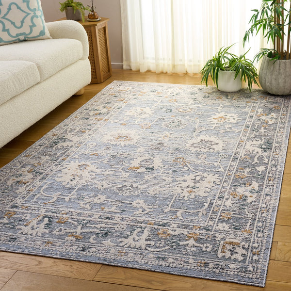 Safavieh Miranda Elegant Grey Ivory Beige Area Rug, Low-Profile Power-Loomed Turkey, Durable Transitional Design 8'-0" x 10'-0" MRD310F-8