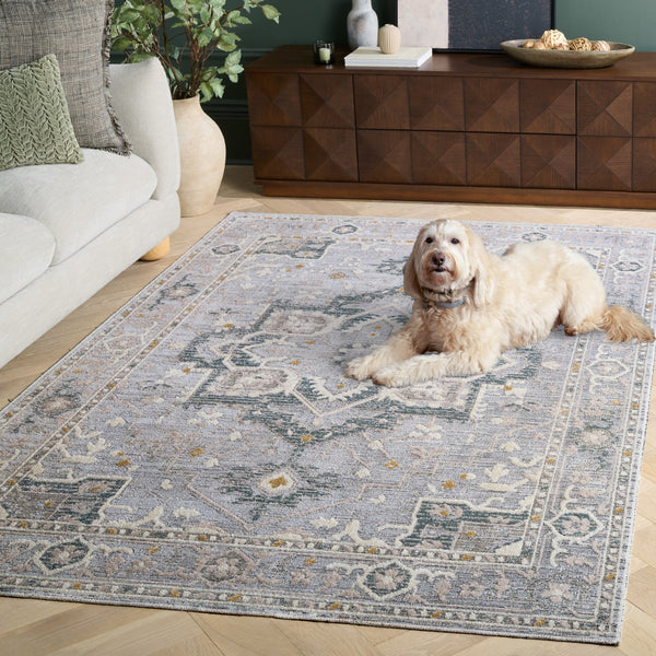 Safavieh Miranda Low-Profile Grey & Ivory Beige Rug — Transitional Flatweave, Durable Stain-Resistant Elegance 4'-0" x 6'-0" MRD312F-4