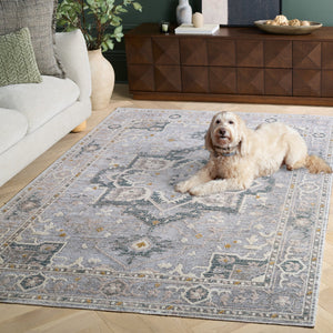 Safavieh Miranda Transitional Grey Ivory-Beige Square Area Rug — Low-Profile, Power-Loomed Turkish Durability 6'-6" x 6'-6" MRD312F-7SQ