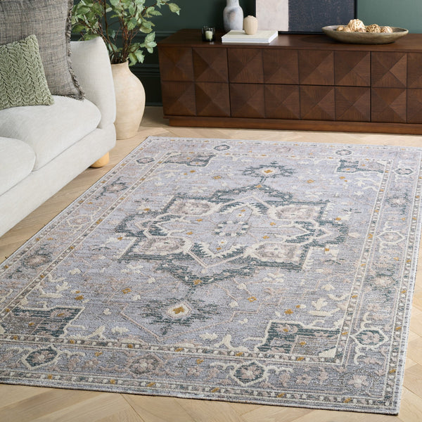 Safavieh Miranda Transitional Grey Ivory-Beige Runner, Low-Profile Durable Power-Loomed Turkey Rug For Halls 2'-0" x 8'-0" MRD312F-28