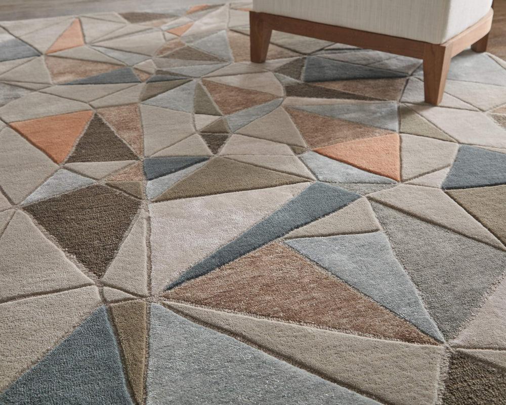 Feizy Rugs Maridian Abstract Area Rug Bold Geometric Pattern for Modern Living Spaces 5X8 MRD8A69FGRYMLTE10