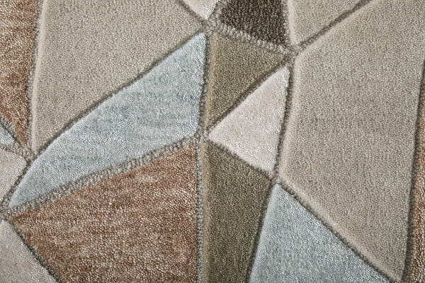 Feizy Rugs Maridian Abstract Area Rug Bold Geometric Pattern for Modern Living Spaces 5X8 MRD8A69FGRYMLTE10