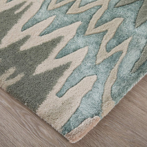 Feizy Rugs Maridian Abstract Area Rug with Painterly Ivory Green Tan Tones for Modern Living Spaces MRD8A70FGRN000E10