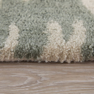 Feizy Rugs Maridian Abstract Area Rug with Painterly Ivory Green Tan Tones for Modern Living Spaces MRD8A70FGRN000E10