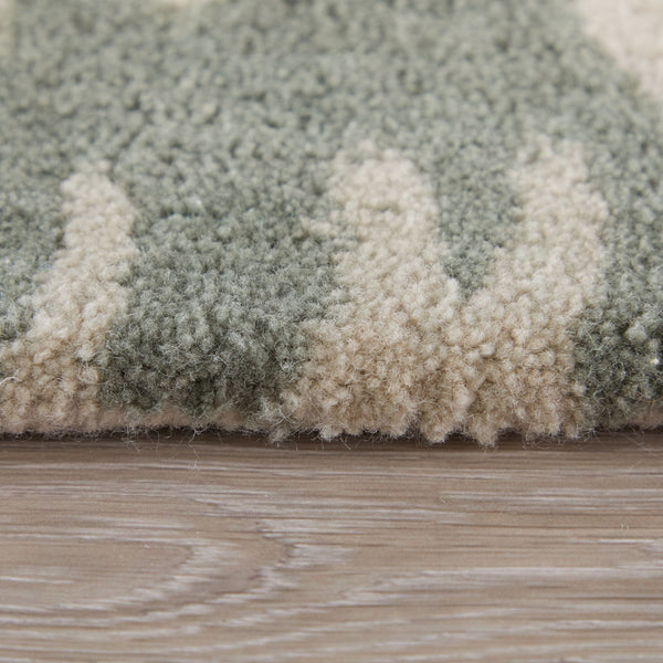 Feizy Rugs Maridian Abstract Area Rug with Painterly Ivory Green Tan Tones for Modern Living Spaces MRD8A70FGRN000E10