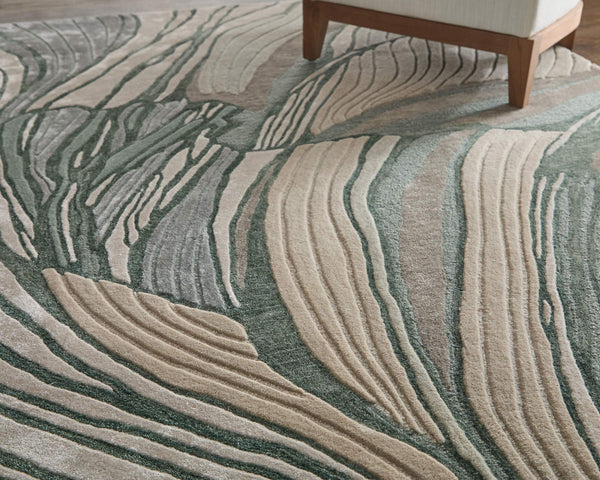 Feizy Rugs Maridian Abstract Geometric Area Rug Earth Tone Living Room Bedroom Floor Accent MRD8A74FGRNBGEE10