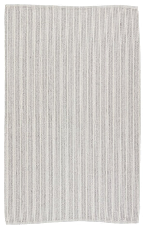 Jaipur Living Morae Elis Mre01 Handwoven Handmade 100% Polyester Lines Stripes Outdoor Rug Gray, Ivory 100% Polyester Rug153577