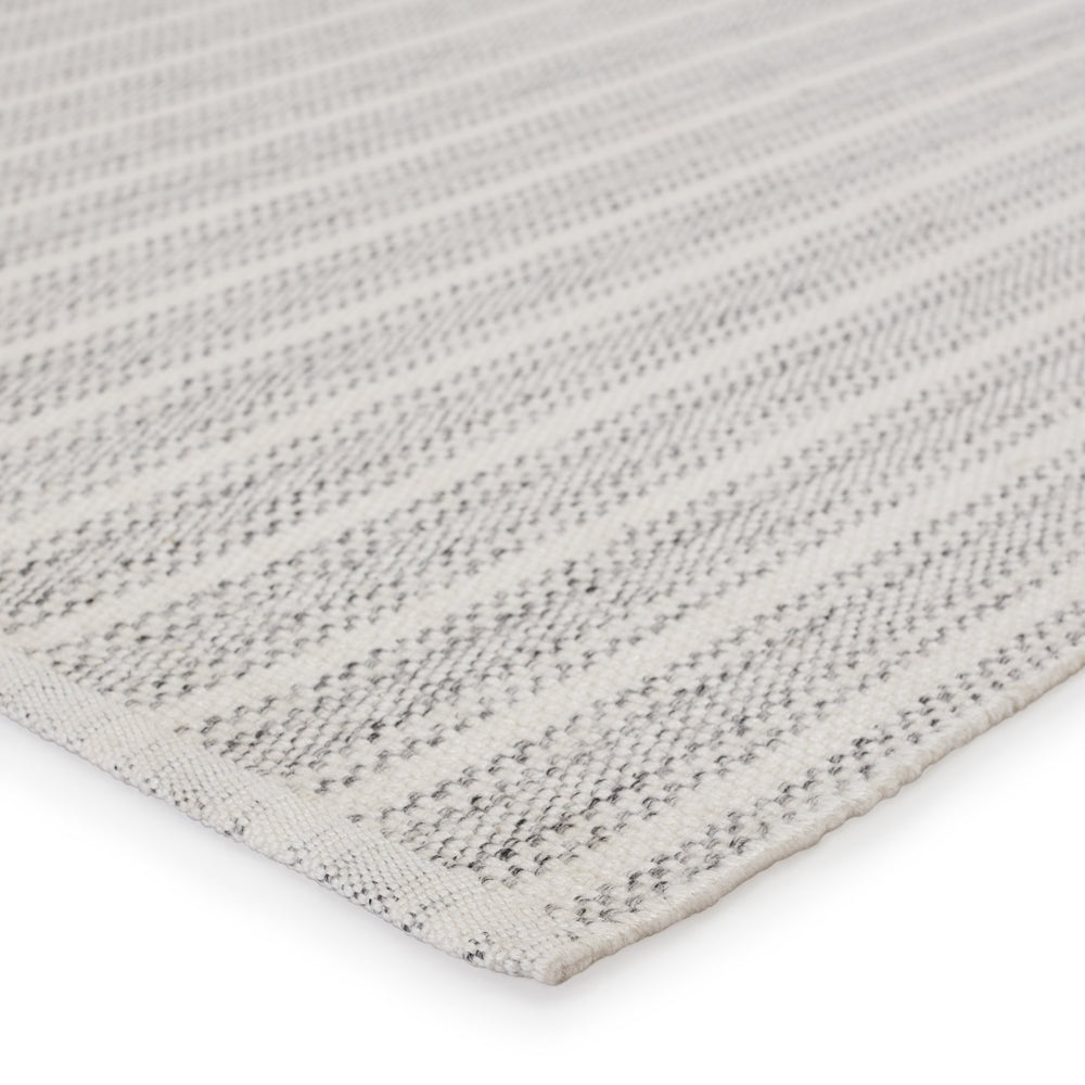 Jaipur Living Morae Elis Mre01 Handwoven Handmade 100% Polyester Lines Stripes Outdoor Rug Gray, Ivory 100% Polyester Rug153577