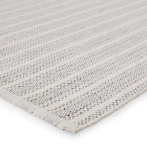 Jaipur Living Morae Elis Mre01 Handwoven Handmade 100% Polyester Lines Stripes Outdoor Rug Gray, Ivory 100% Polyester Rug153577