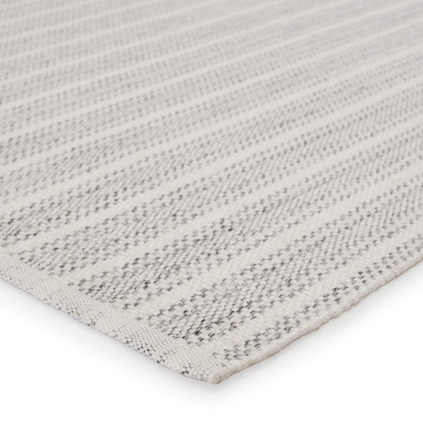 Jaipur Living Morae Elis Mre01 Handwoven Handmade 100% Polyester Lines Stripes Outdoor Rug Gray, Ivory 100% Polyester Rug153577