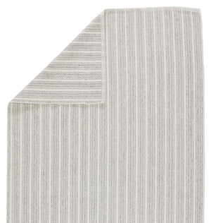 Jaipur Living Morae Elis Mre01 Handwoven Handmade 100% Polyester Lines Stripes Outdoor Rug Gray, Ivory 100% Polyester Rug153577