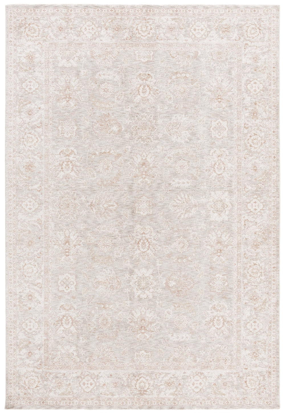Safavieh Marigold Traditional Area Rug - Luxurious Soft Polyester, Elegant Patterns For Timeless Home Décor Light Grey ,Beige Polyester Mrg130f-10
