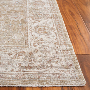 Safavieh Marigold Elegant Area Rug - Luxurious Floral Design In Warm Brown And Ivory For Your Home Decor Light Green ,Ivory Polyester Mrg136y-10