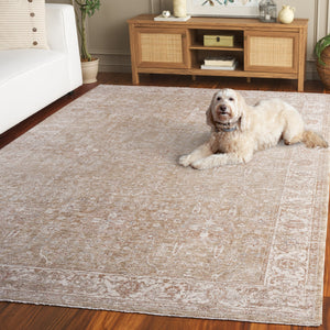 Safavieh Marigold Elegant Area Rug - Luxurious Floral Design In Warm Brown And Ivory For Your Home Decor Light Green ,Ivory Polyester Mrg136y-10