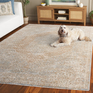 Safavieh Marigold Elegant Area Rug In Stunning Traditional Design For Living Rooms & Bedrooms, 10x14 Ft Blue ,Beige Polyester Mrg138m-10