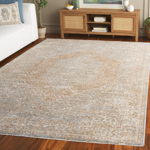 Safavieh Marigold Elegant Area Rug In Stunning Traditional Design For Living Rooms & Bedrooms, 10x14 Ft Blue ,Beige Polyester Mrg138m-10