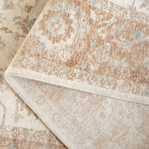 Safavieh Marigold Traditional Area Rug - Luxurious Power Loomed Design, Elegant Floral Motifs For Timeless Charm Ivory ,Rust Polyester Mrg142a-8