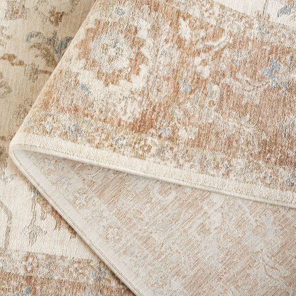 Safavieh Marigold Traditional Area Rug - Luxurious Power Loomed Design, Elegant Floral Motifs For Timeless Charm Ivory ,Rust Polyester Mrg142a-8