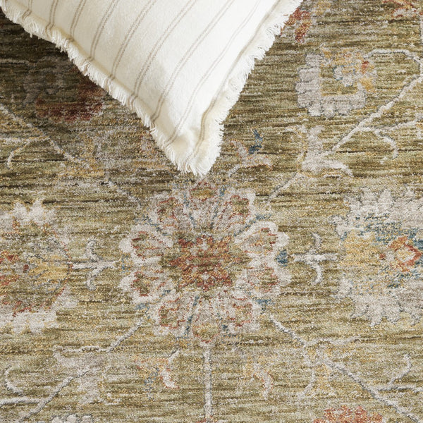 Safavieh Marigold Elegant Turkish Area Rug - Soft Polyester Design For Timeless Charm In Any Space Green ,Grey Polyester Mrg144y-10