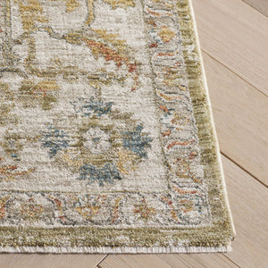 Safavieh Marigold Traditional Floral Area Rug 9X12 In Green & Grey, Low-Profile 3/8" Pile, Durable Power-Loomed MRG144Y-9