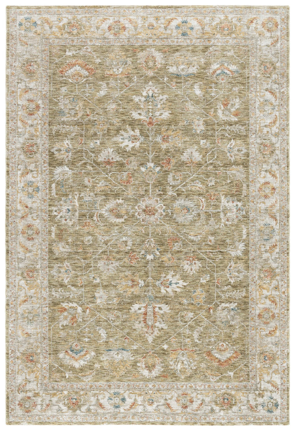 Safavieh Marigold Traditional Floral Area Rug 9X12 In Green & Grey, Low-Profile 3/8" Pile, Durable Power-Loomed MRG144Y-9