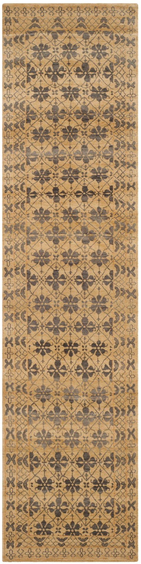 Safavieh Marrakesh Exquisite Handmade Tibetan Wool Rug – Timeless Elegance For Your Luxurious Living Space Ivory ,Blue Wool Pile Mrk124b-10