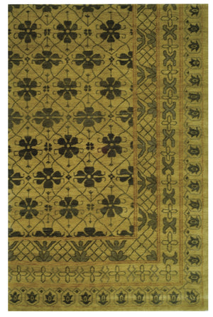 Safavieh Marrakesh Exquisite Handmade Tibetan Wool Rug – Timeless Elegance For Your Luxurious Living Space Ivory ,Blue Wool Pile Mrk124b-10