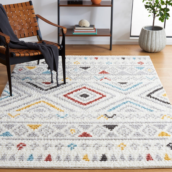Safavieh Marrakesh 300 Power Loomed  Rug Ivory / Grey MRK300A-9
