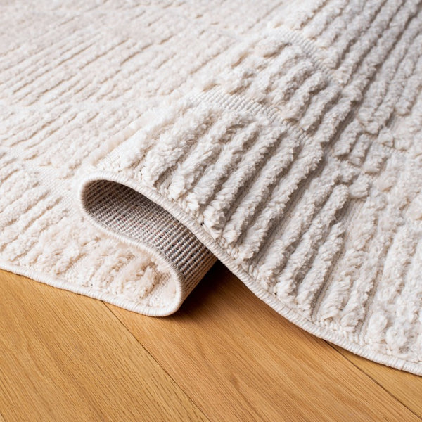 Safavieh Marrakesh Tassel Border Polyester Area Rug Soft Beige Moroccan Style Large Square MRK517C-11SQ