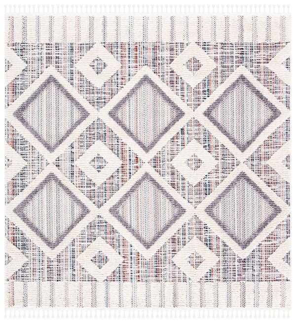 Safavieh Marrakesh Area Rug – Luxurious Bohemian Design With Geometric Patterns For Stylish Home Decor Grey ,Multi Polyester Mrk523d-5r