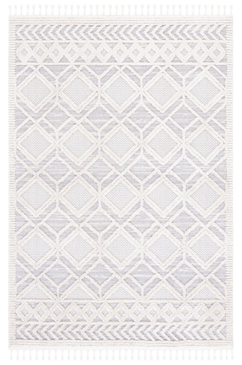 Safavieh Marrakech Beige And Grey Geometric Area Rug - 6'6" X 9' Soft, Stylish, Durable For Modern Homes Beige ,Grey Polyester Mrk566b-6
