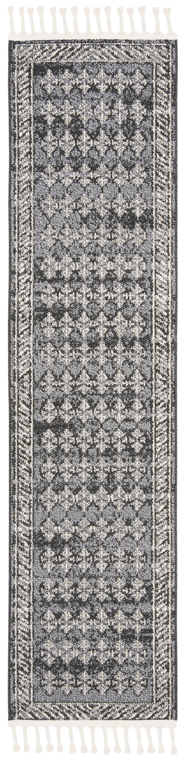 Safavieh Marrakesh Navy Grey Bohemian Runner Rug 2' X 8' - Elegant, Durable, And Oeko-tex Certified Design Navy ,Grey Polypropylene Pile Mrk749n-28
