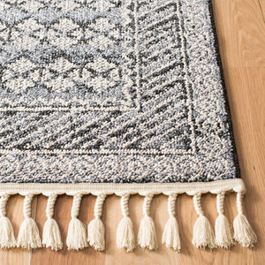 Safavieh Marrakesh Bohemian Area Rug – Elegant Turkish Design With Oeko-tex Certified Quality For Your Home Navy ,Grey Polypropylene Pile Mrk749n-4