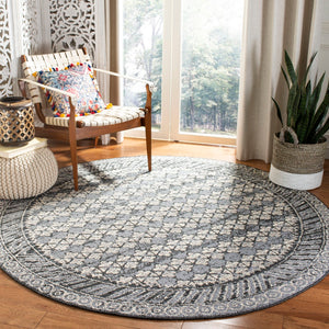 Safavieh Marrakesh Bohemian Area Rug – Elegant Turkish Design With Oeko-tex Certified Quality For Your Home Navy ,Grey Polypropylene Pile Mrk749n-4