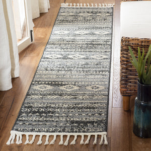Safavieh Marrakesh Bohemian Navy/Grey Runner Rug - Stylish 2x8 Ft Soft Durable Design For High-traffic Areas Navy ,Grey Polypropylene Pile Mrk751n-28