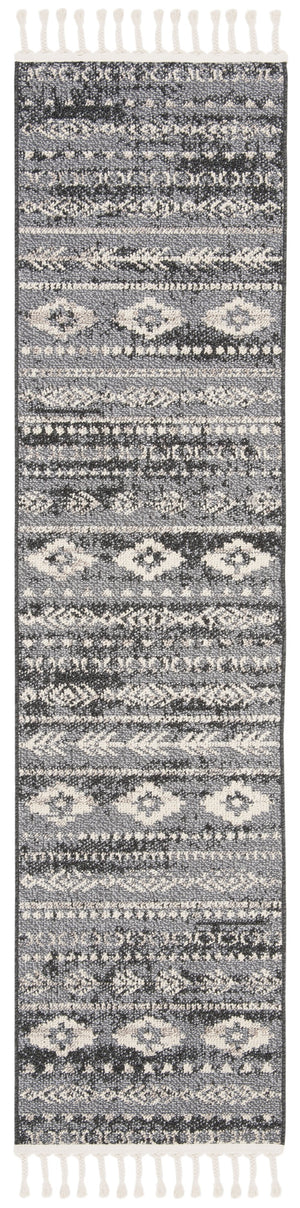 Safavieh Marrakesh Bohemian Navy/Grey Runner Rug - Stylish 2x8 Ft Soft Durable Design For High-traffic Areas Navy ,Grey Polypropylene Pile Mrk751n-28