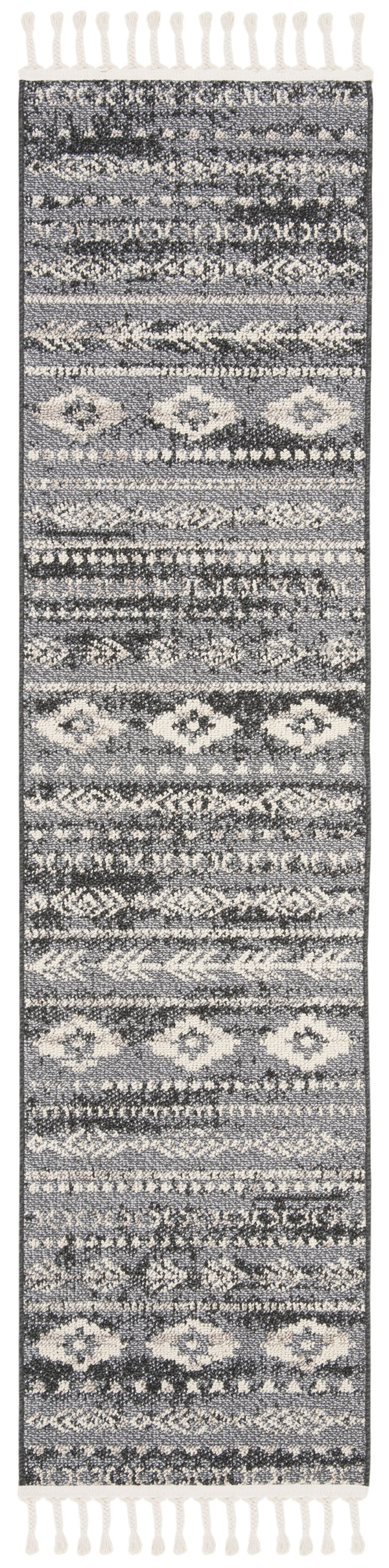 Safavieh Marrakesh Bohemian Navy/Grey Runner Rug - Stylish 2x8 Ft Soft Durable Design For High-traffic Areas Navy ,Grey Polypropylene Pile Mrk751n-28