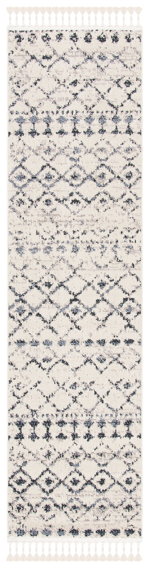 Safavieh Marrakesh Bohemian Ivory Grey Runner Rug – Stylish Durable Design For Hallways & Living Spaces Ivory ,Grey Polypropylene Pile Mrk755a-28