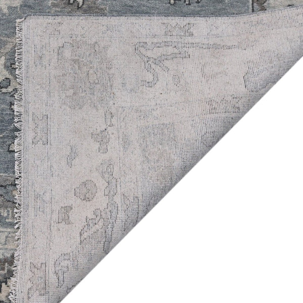 Amer Rugs Marlow Hand-knotted Area Rug With Floral Motifs, Perfect For Modern American Home Decor Style Blue Wool, Raw Handspun Silk Mrl20203