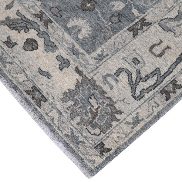 Amer Rugs Marlow Hand-knotted Area Rug With Floral Motifs, Perfect For Modern American Home Decor Style Blue Wool, Raw Handspun Silk Mrl20203
